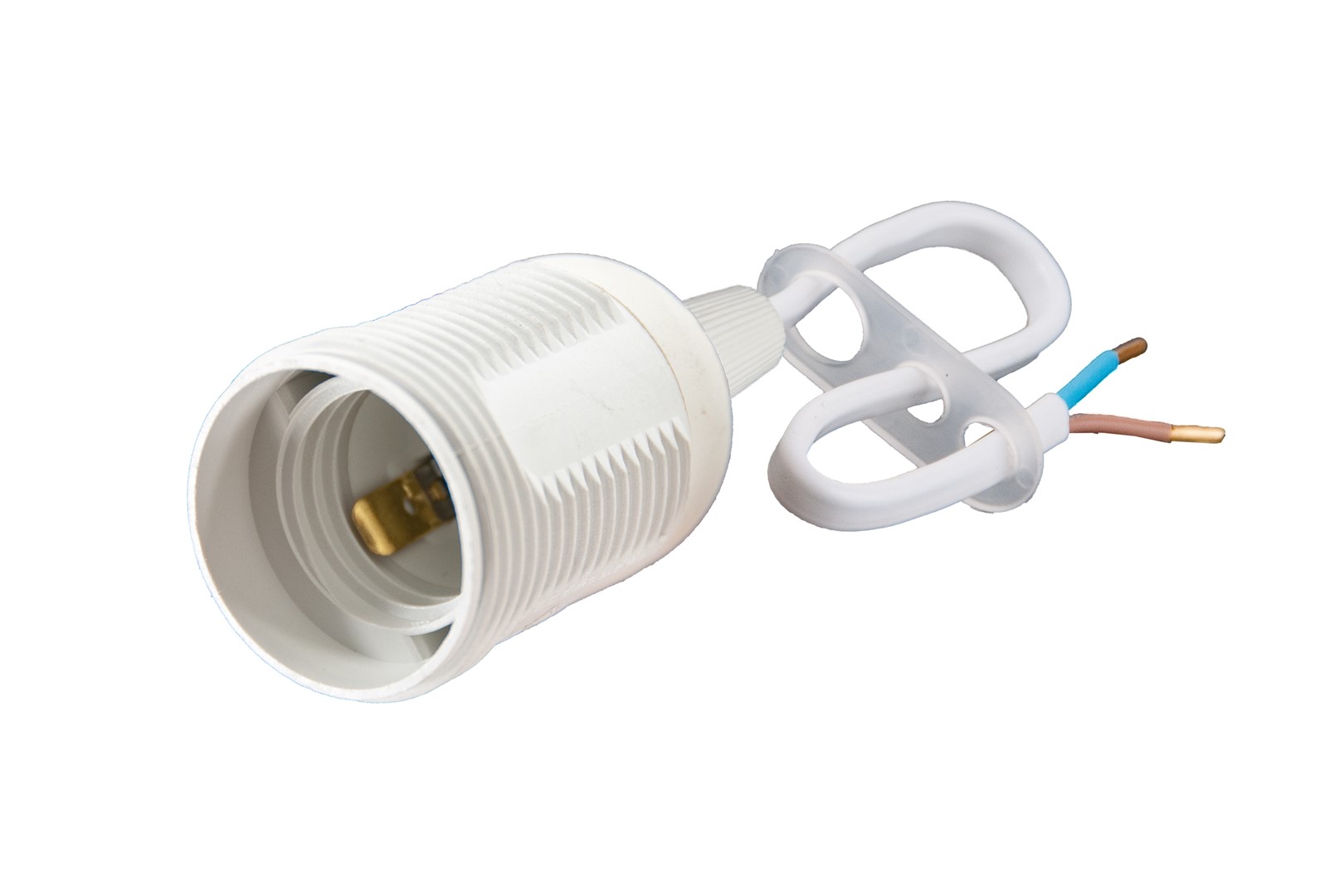 PAWBOL OTE E27-1 oprawka z przewodem 190mm BIAŁY