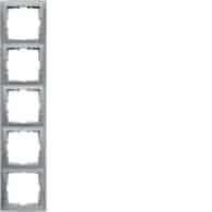 HAGER BERKER B.KWADRAT ALUMINIUM MAT ramka x5