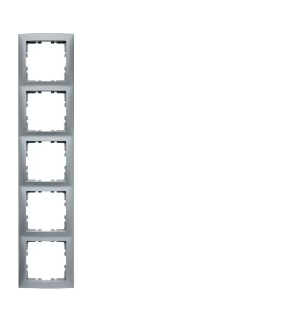 HAGER BERKER B.KWADRAT ALUMINIUM MAT ramka x5