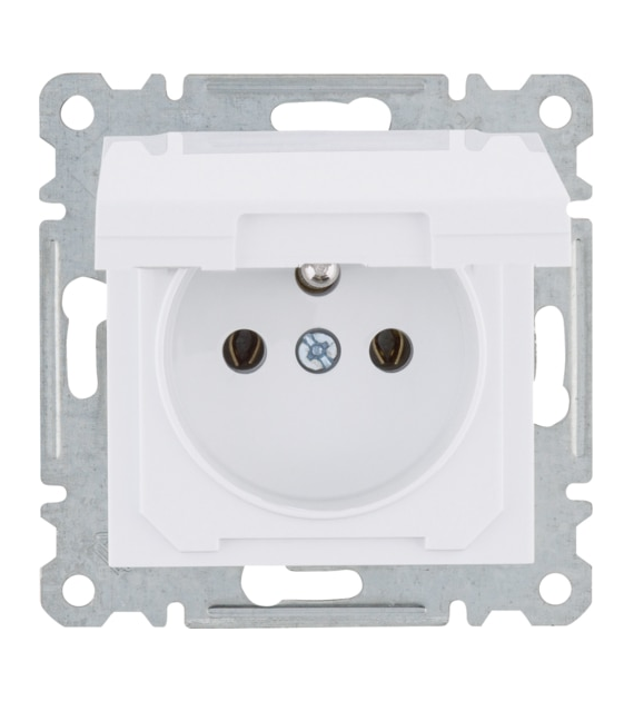 HAGER LUMINA BIAŁY WL1120 gniazdo x1 hermetyczne