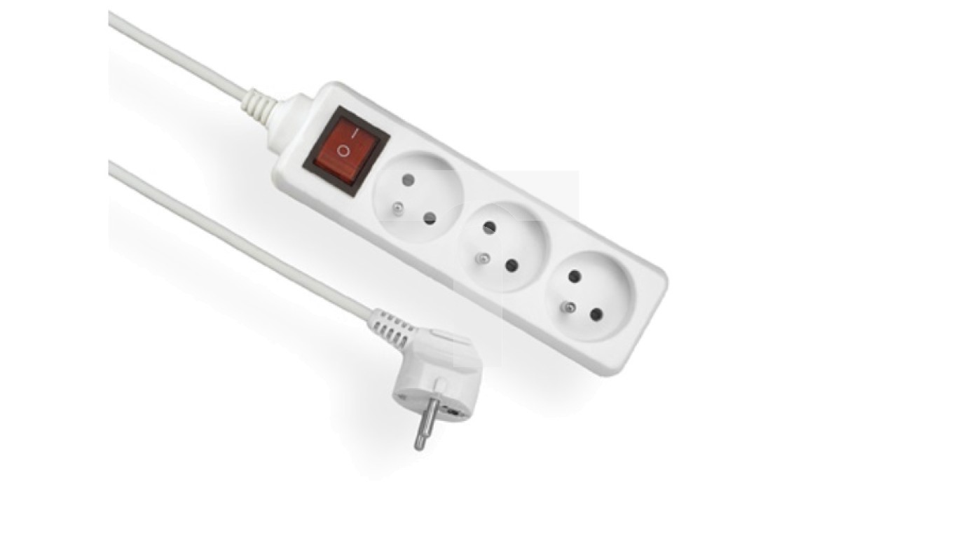 ELGOTECH EPS-305W przedłużacz 3gn wł 3x1 5m BIAŁY