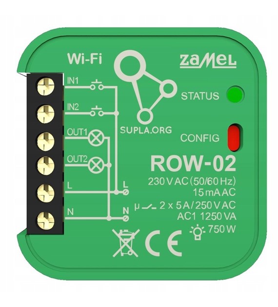 ZAMEL SUPLA ROW-02 odbiornik dopuszkowy WiFi