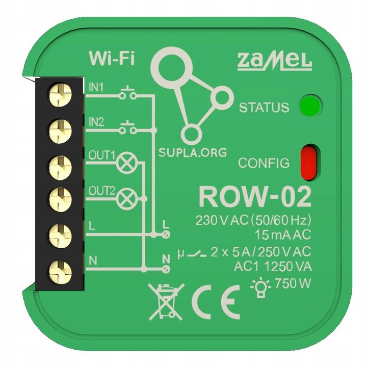 ZAMEL SUPLA ROW-02 odbiornik dopuszkowy WiFi