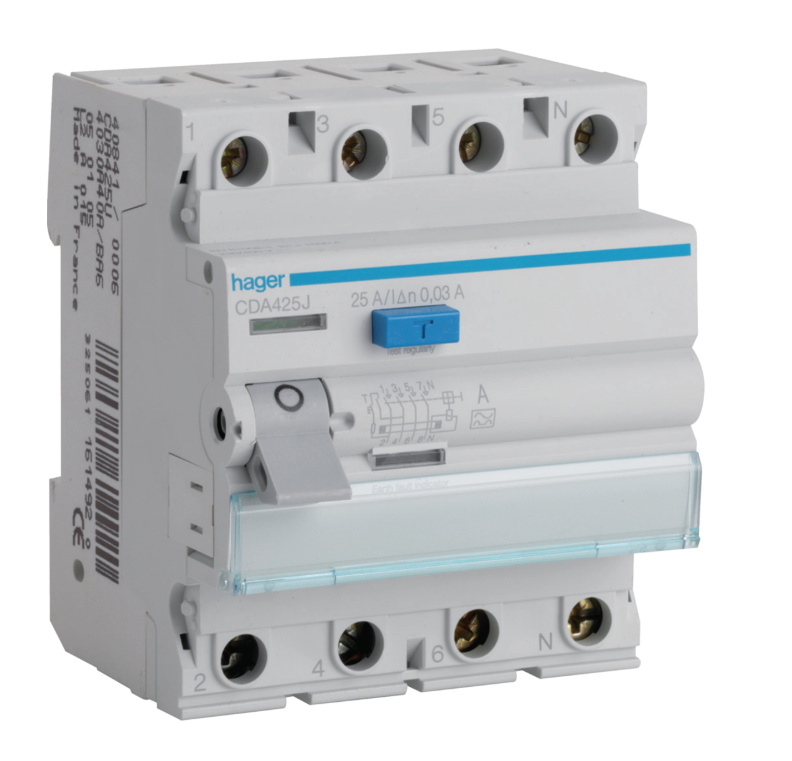 HAGER CDA425J wyłącznik różnicowoprądowy 4P 25A A