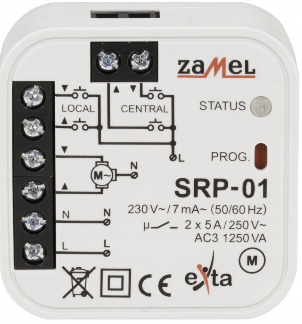 ZAMEL EXTA SRP-01 sterownik rolet dopuszkowy