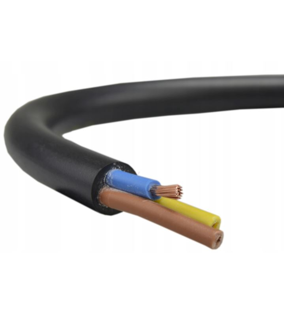 ELEKTROKABEL przewód OMY 3x1.5 czarny 100m