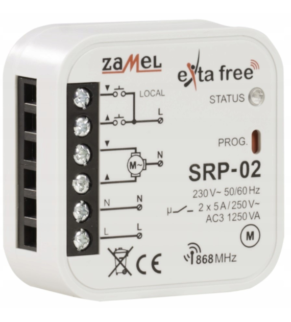ZAMEL EXTA FREE SRP-02 sterownik rolet dopuszkowy