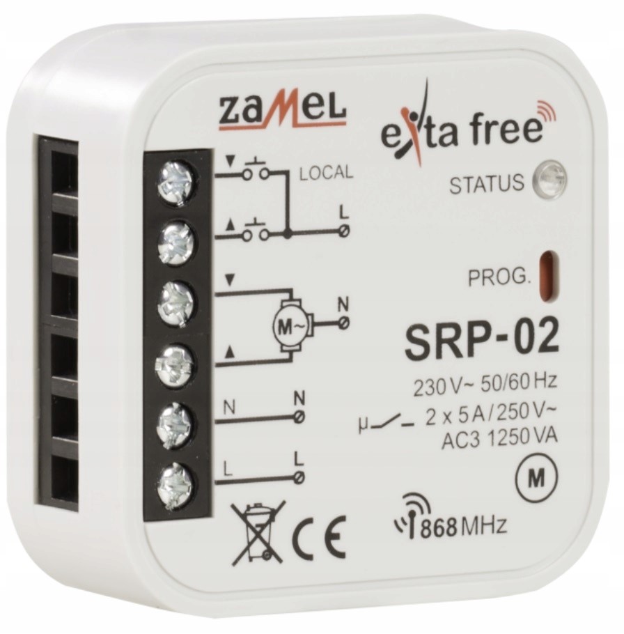 ZAMEL EXTA FREE SRP-02 sterownik rolet dopuszkowy