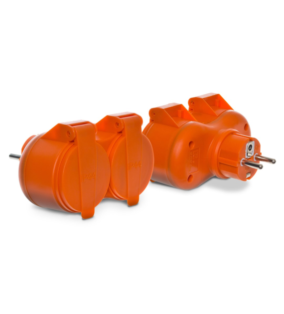 PLASTROL R-270/P rozgałęźnik 2x2p z/u IP44 POMARAŃ