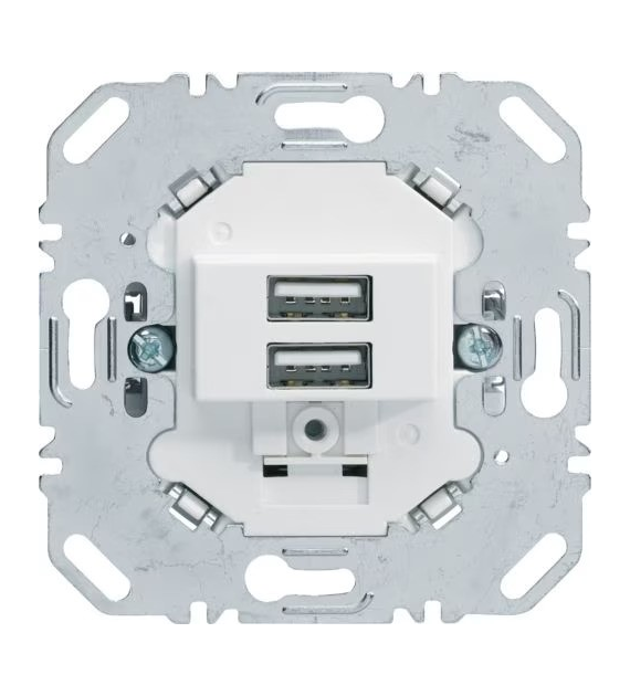 HAGER BERKER BIAŁY gniazdo x2 USB typ A 3A