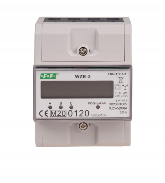 FF WZE-3 licznik zużycia energii 3F LCD