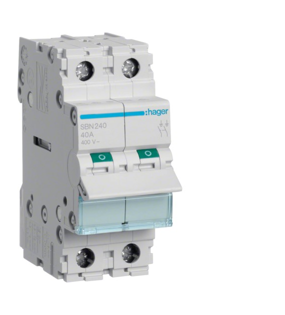 HAGER SBN240 rozłącznik izolacyjny 2P 40A 400V AC