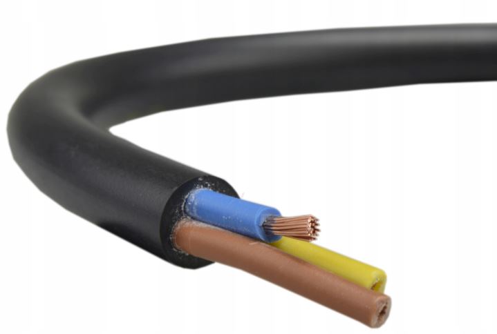 ELEKTROKABEL przewód OMY 3x0,5 czarny 100m