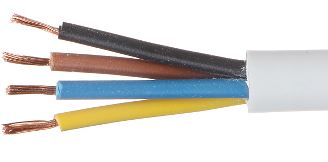 ELEKTROKABEL przewód OMY 4x0.5 biały 100m