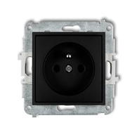 KARLIK MINI CZARNY 12MGP-1zp gniazdo x1 z/u