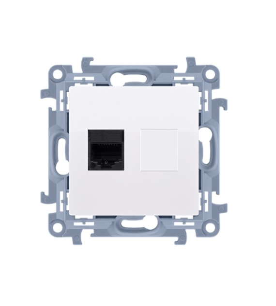 SIMON 10 BIAŁY C61.01/11 gniazdo RJ45 x1 kat.6