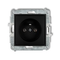 KARLIK MINI CZARNY 12MGP-1z gniazdo x1 z/u