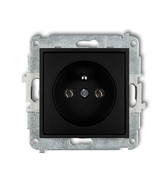 KARLIK MINI CZARNY 12MGP-1z gniazdo x1 z/u
