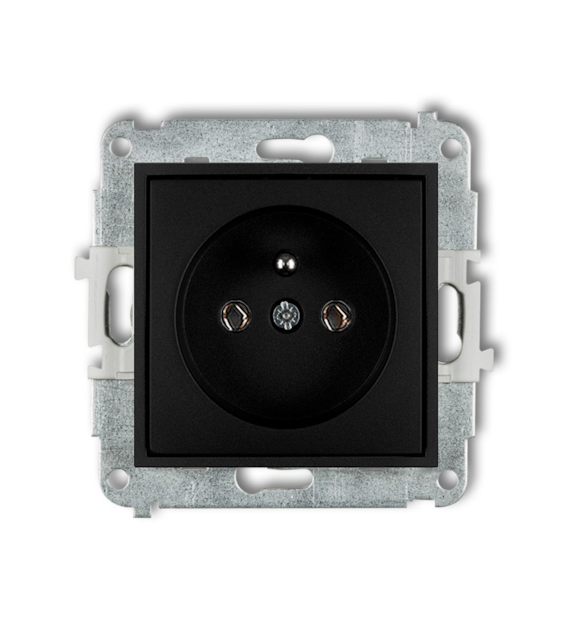 KARLIK MINI CZARNY 12MGP-1z gniazdo x1 z/u