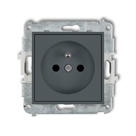 KARLIK MINI GRAFIT MAT 28MGP-1zp gniazdo x1 z/u