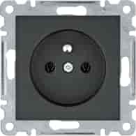 HAGER LUMINA CZARNY WL1023 gniazdo x1 2p+z