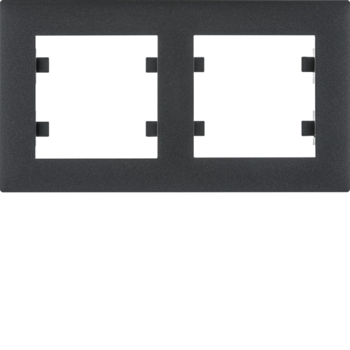 HAGER LUMINA CZARNY WL5723 ramka x2 poziom
