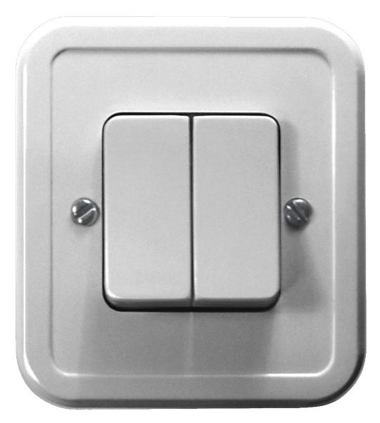 OSPEL PI BIAŁY ŁW-2P/00 łącznik x2 świecznikowy