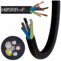 ELEKTROKABEL przewód OW 5x4 H05RR-F 100m