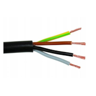 ELEKTROKABEL przewód OWYżo 4x0,5 czarny 100m