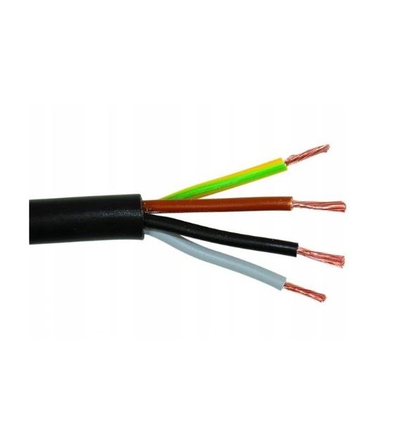 ELEKTROKABEL przewód OWYżo 4x0,5 czarny 100m
