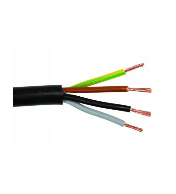 ELEKTROKABEL przewód OWYżo 4x0,5 czarny 100m