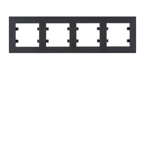 HAGER LUMINA CZARNY WL5743 ramka x4 poziom