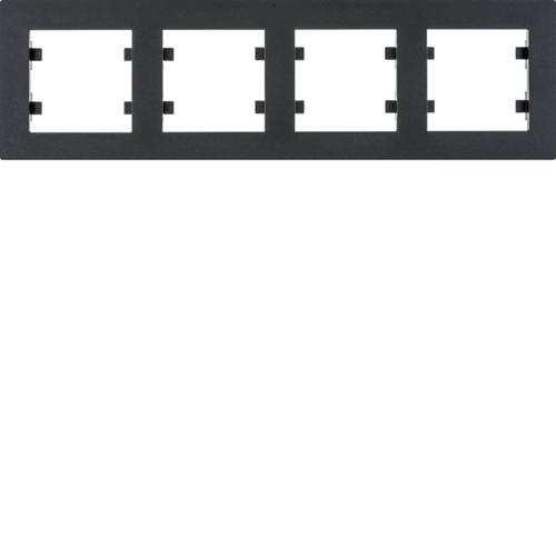 HAGER LUMINA CZARNY WL5743 ramka x4 poziom