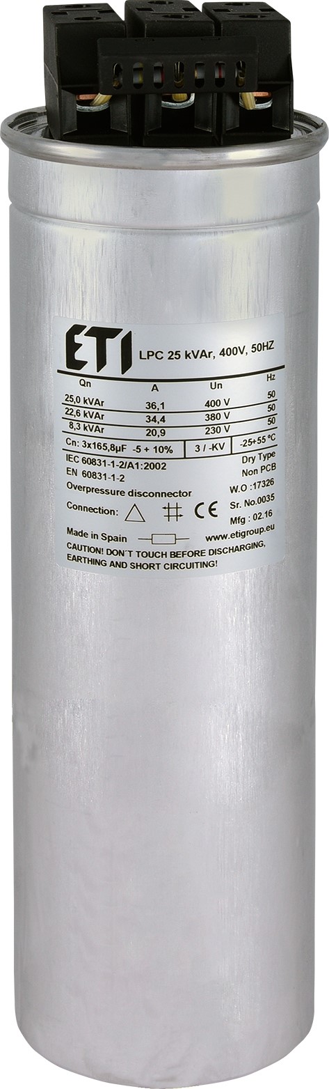 ETI LPC 25 kVAr 400V 50Hz kondensator