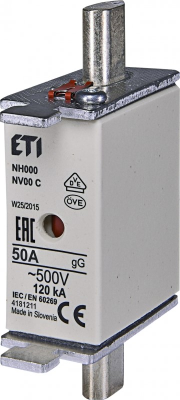 ETI NH000 gG 50A/500V wkładka topikowa