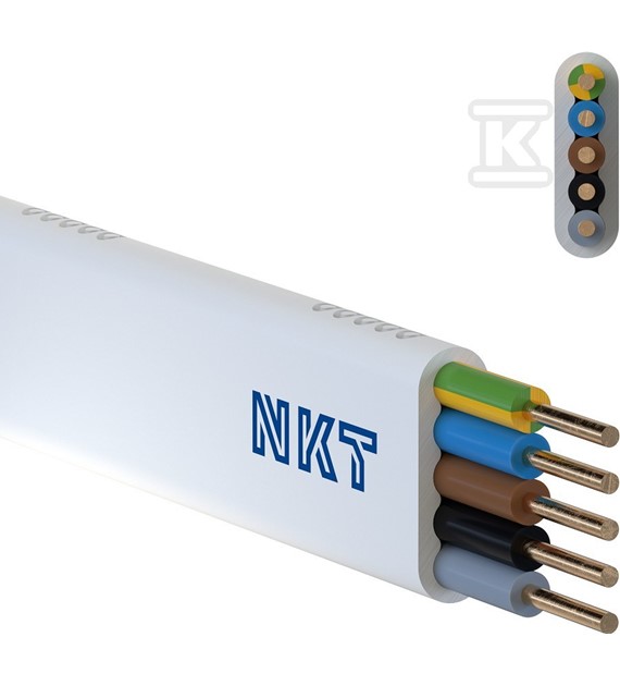 NKT przewód YDYpżo 450/750 5x1,5 biały QADDY 400m