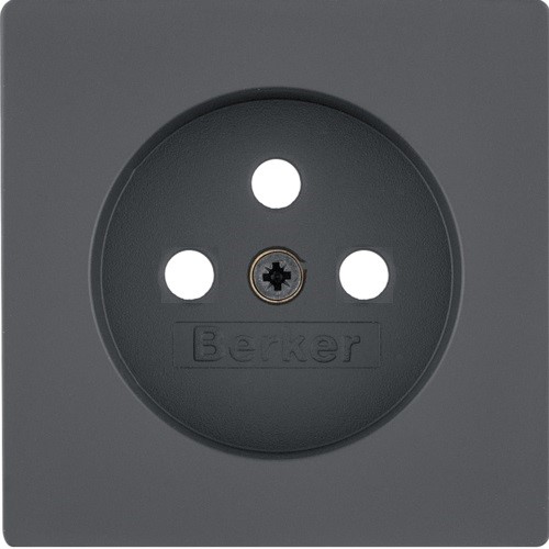 HAGER BERKER Q.X ANTRACYT płytka x1 ganiazda z/u
