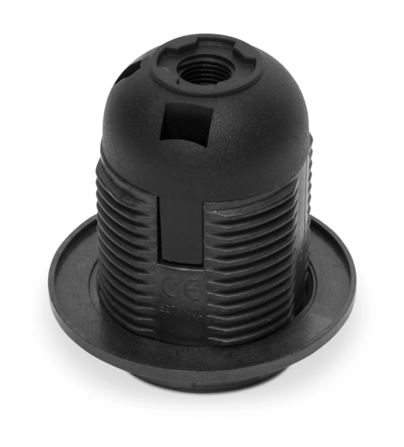 PLASTROL OE-27K oprawka z kołnierzem E27 CZARNY