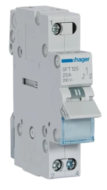 HAGER SFT125 przełacznik modułowy I-0-II 1P 25A