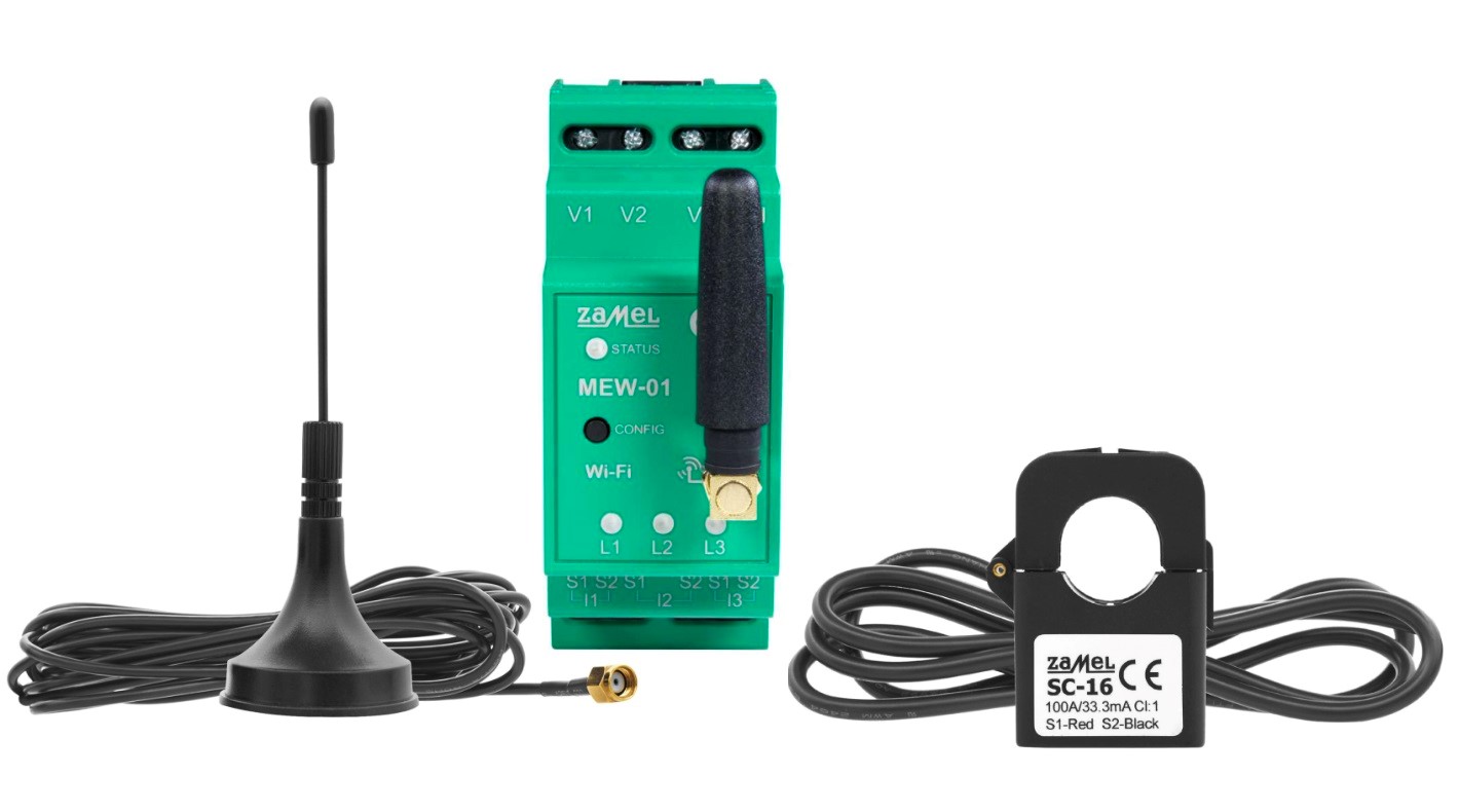 ZAMEL SUPLA MEW-01/ANT-1F+N monitor energii+antena