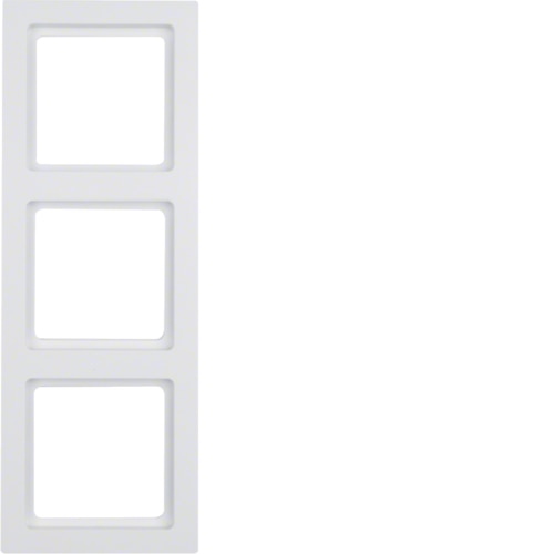 HAGER BERKER Q.3 BIAŁY ramka x3 aksamit