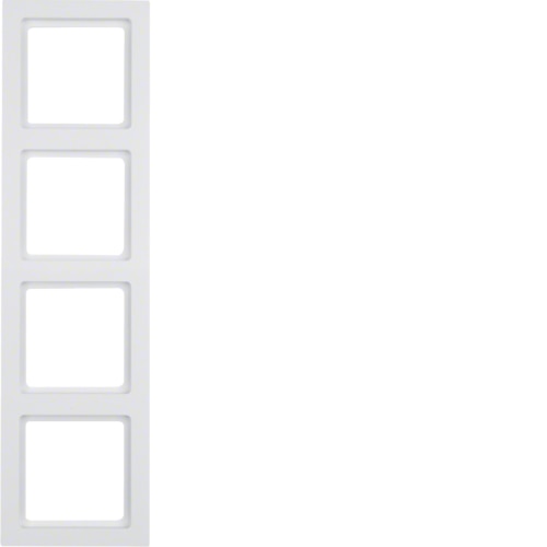 HAGER BERKER Q.3 BIAŁY ramka x4 aksamit