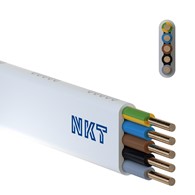 NKT przewód YDYpżo 450/750V 5x6 biały 10m