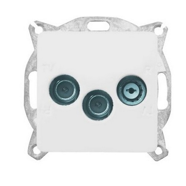 HAGER POLO OPTIMA BIAŁY 12033302 gniazdo RTV+SAT