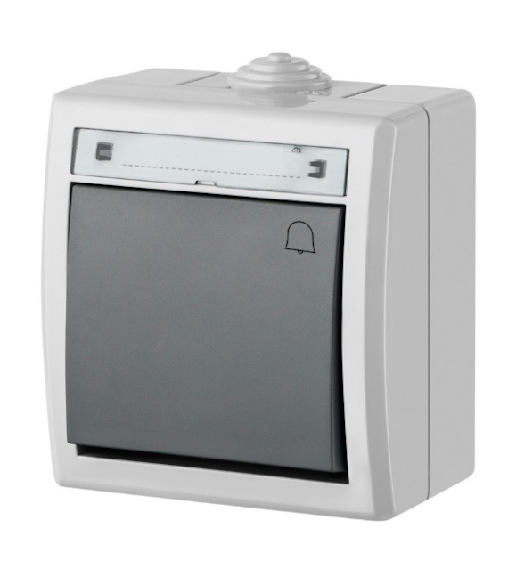 NASIELSK AQUANT IP55 SZARY ŁNT-1D łącznik dzwonek