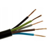 ELEKTROKABEL przewód OWY 5x2.5 czarny 100m H05VV-F