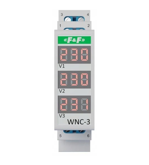 FF WNC-3 modułowy wskaźnik napięcia 3 fazowy LCD