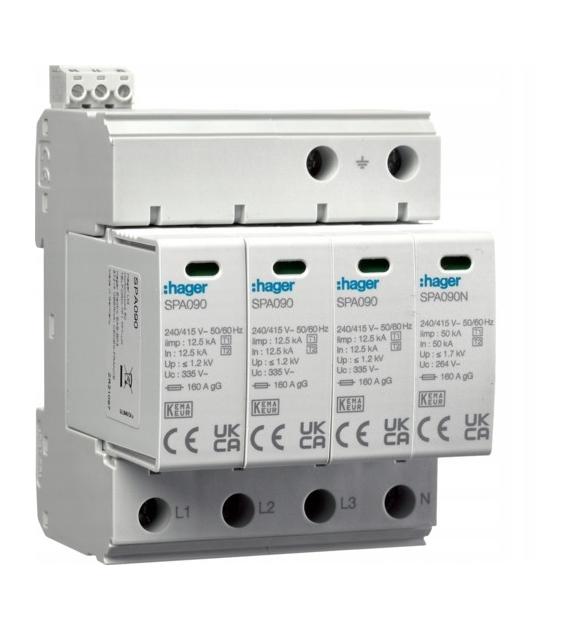 HAGER SPA931 ogranicznik przepięć T1+T2 MOV 4P B+C