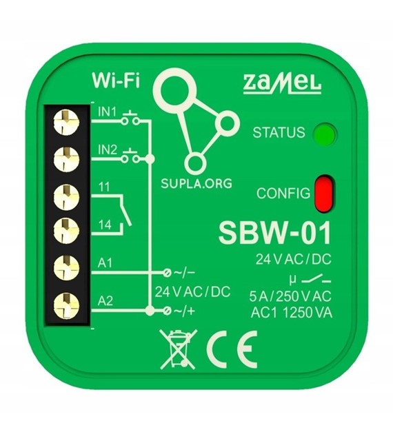 ZAMEL SUPLA SBW-01 sterownik bram 1-kanałowy WiFi