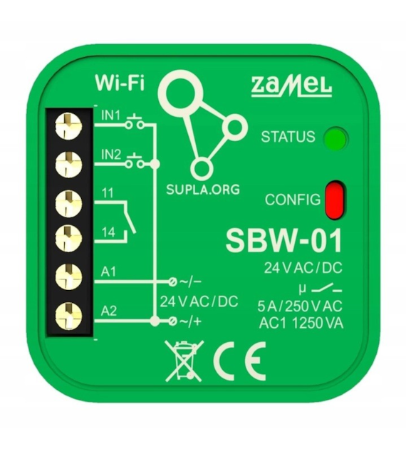 ZAMEL SUPLA SBW-01 sterownik bram 1-kanałowy WiFi